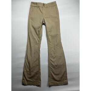 American Eagle Women's Hi-Rise Artist Flare Leg Khaki Pants - 6 (27x30.5) *READ*